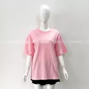 Đồng phục áo thun oversize cotton màu hồng